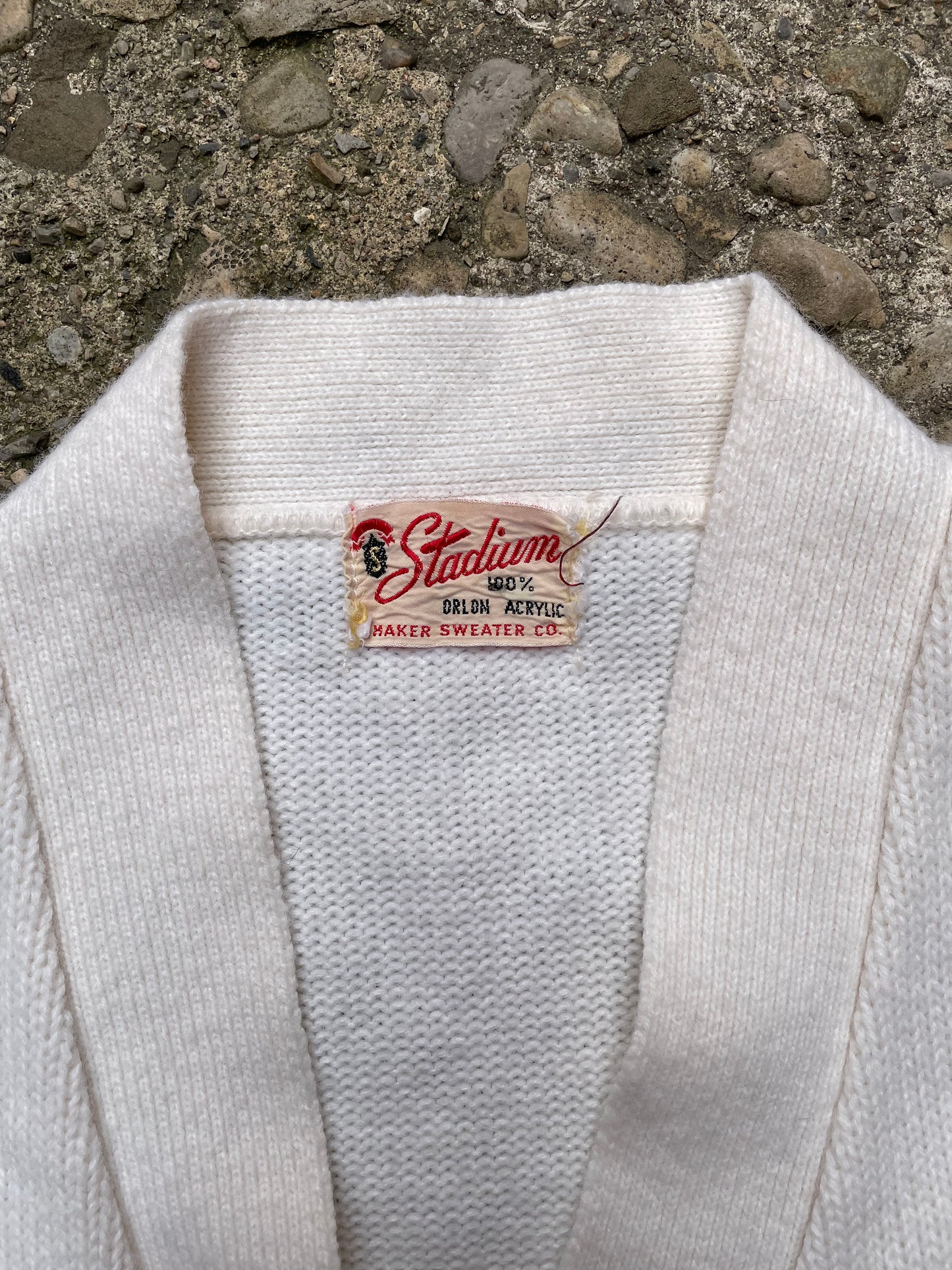 1950's/1960's Stadium Varsity Knit Cardigan Sweater - XL