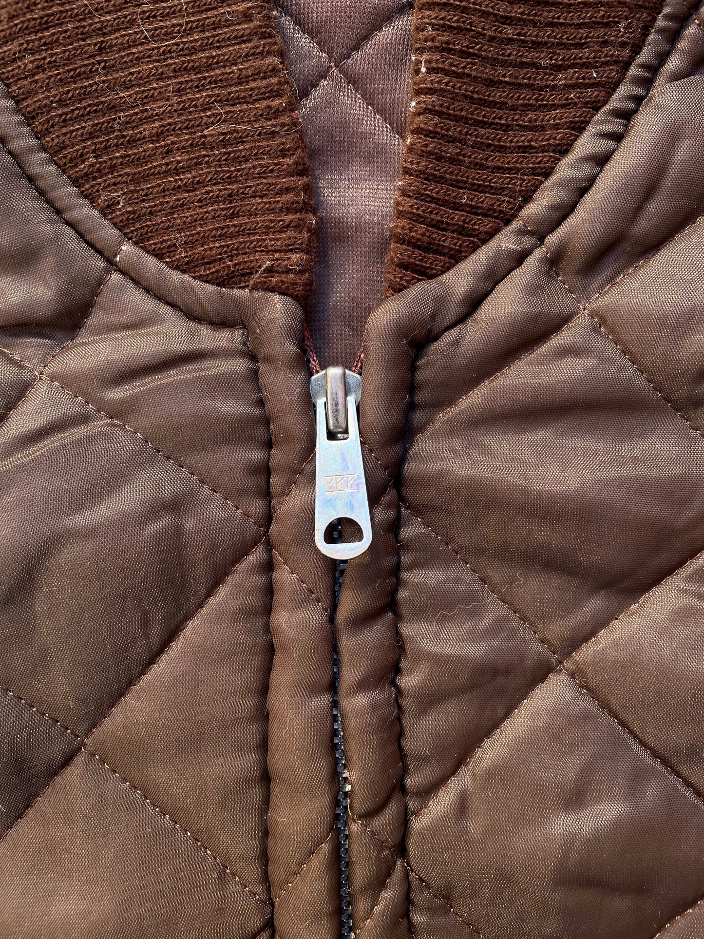 1970's Brown Quilted Liner Jacket - L