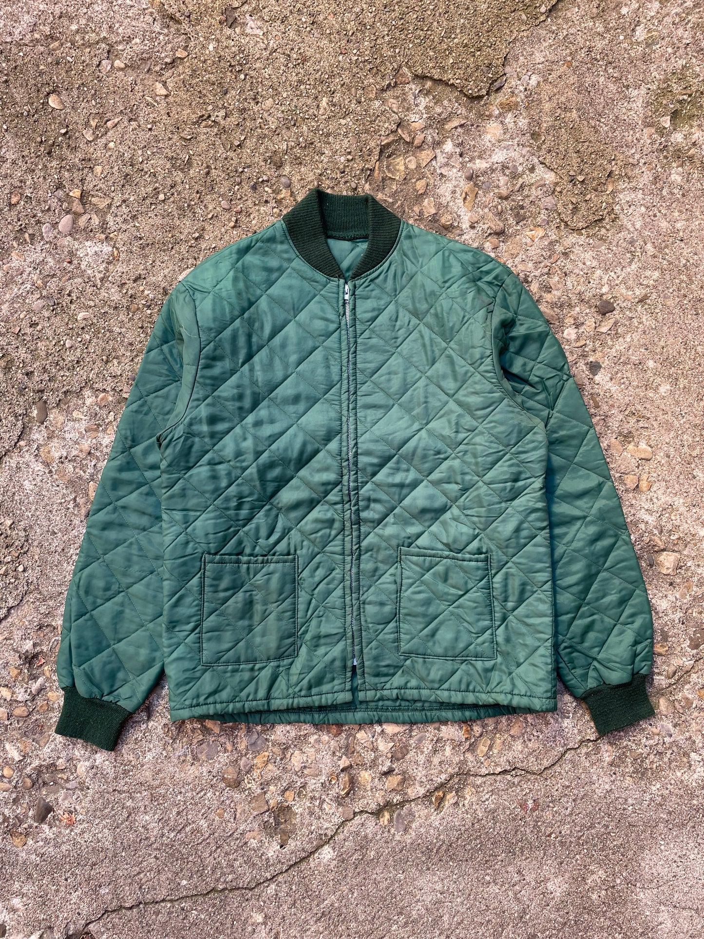 1960's Green Quilted Liner Jacket - L