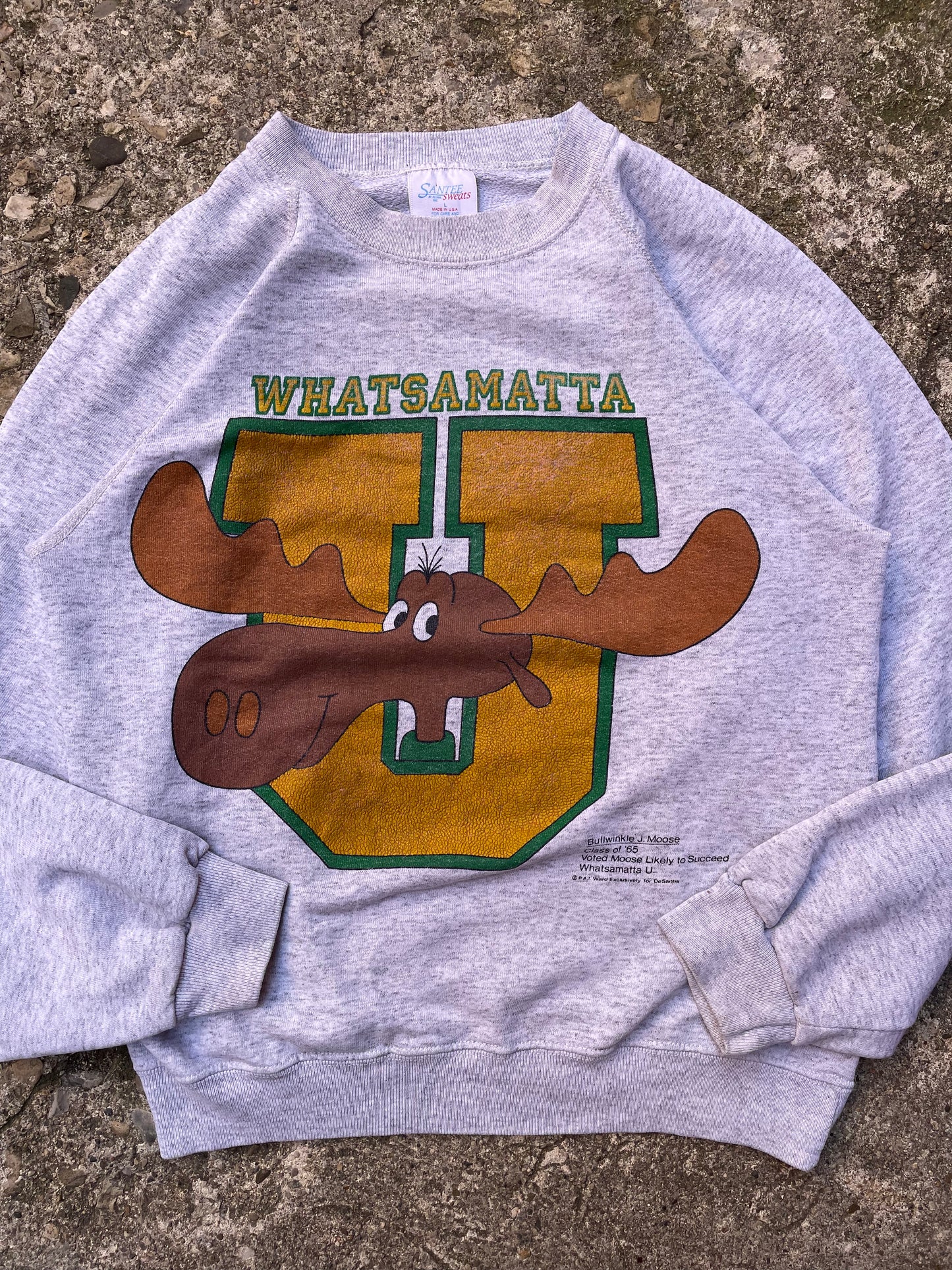 1980's/1990's Rocky & Bullwinkle Crewneck Sweatshirt - M/L