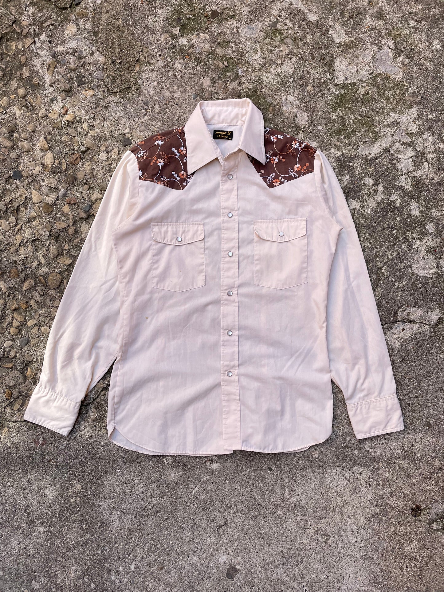 1970's Arrow Chainstitched Western Button Up Shirt - M