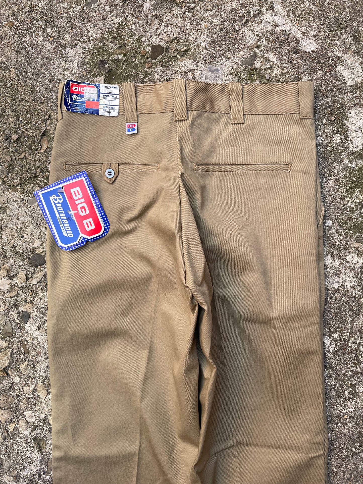 1980's Big B Brotherhood Khaki Work Pants - 29