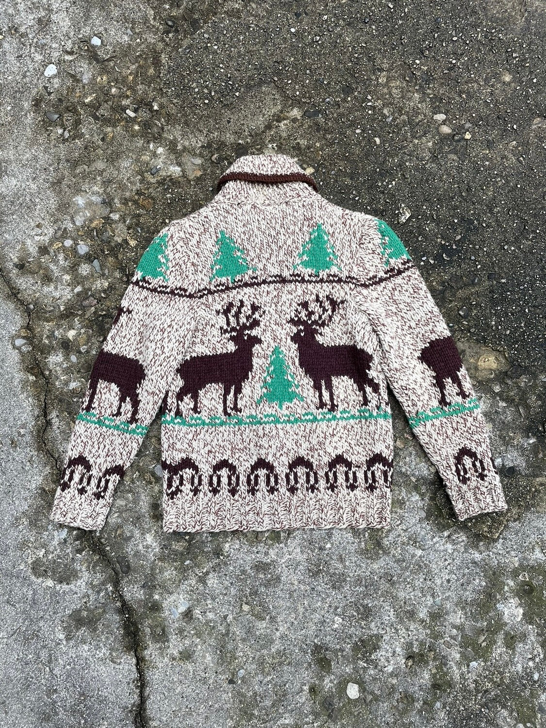 1950's Moose Cowichan Knit Sweater - M