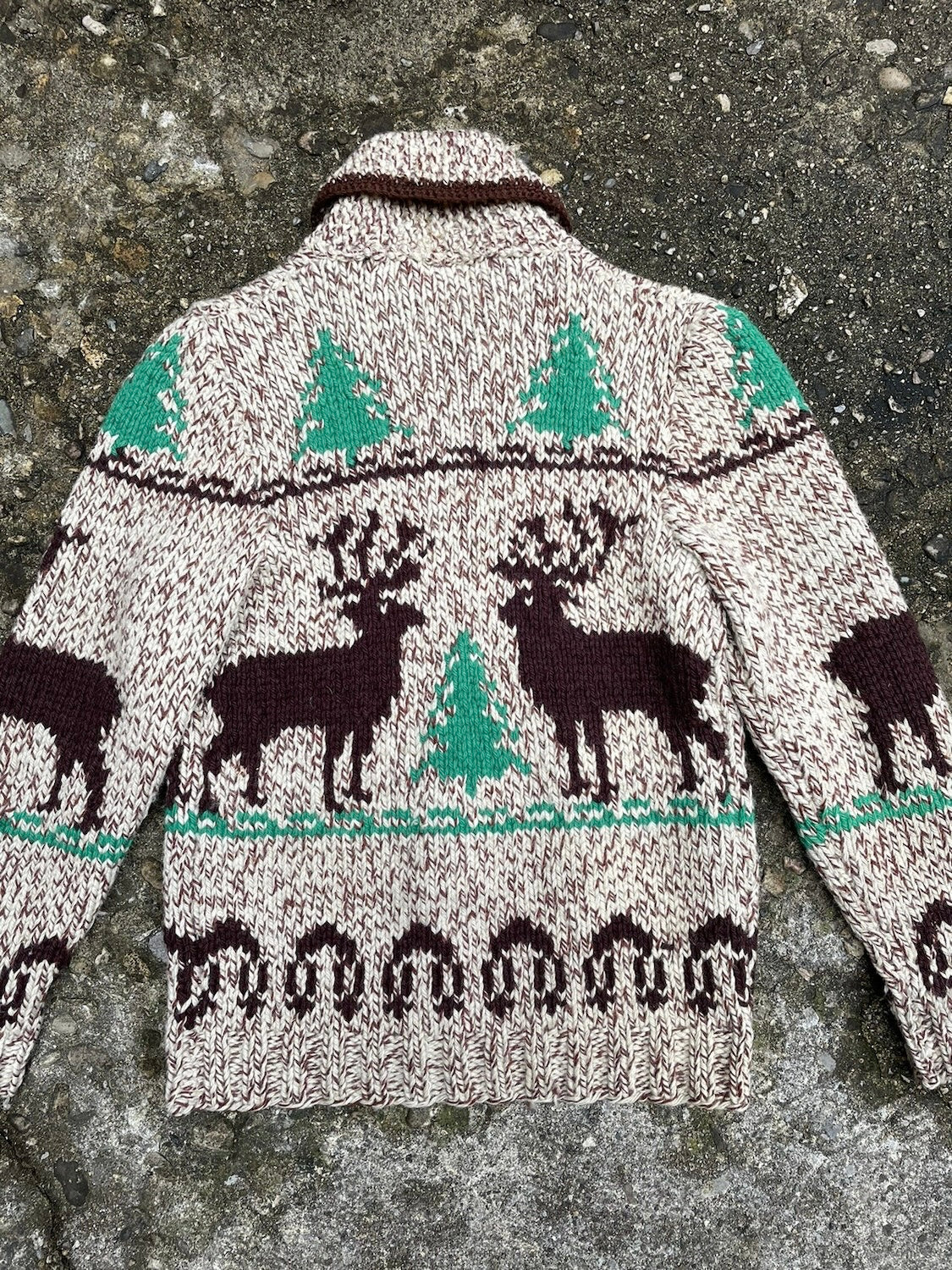 1950's Moose Cowichan Knit Sweater - M