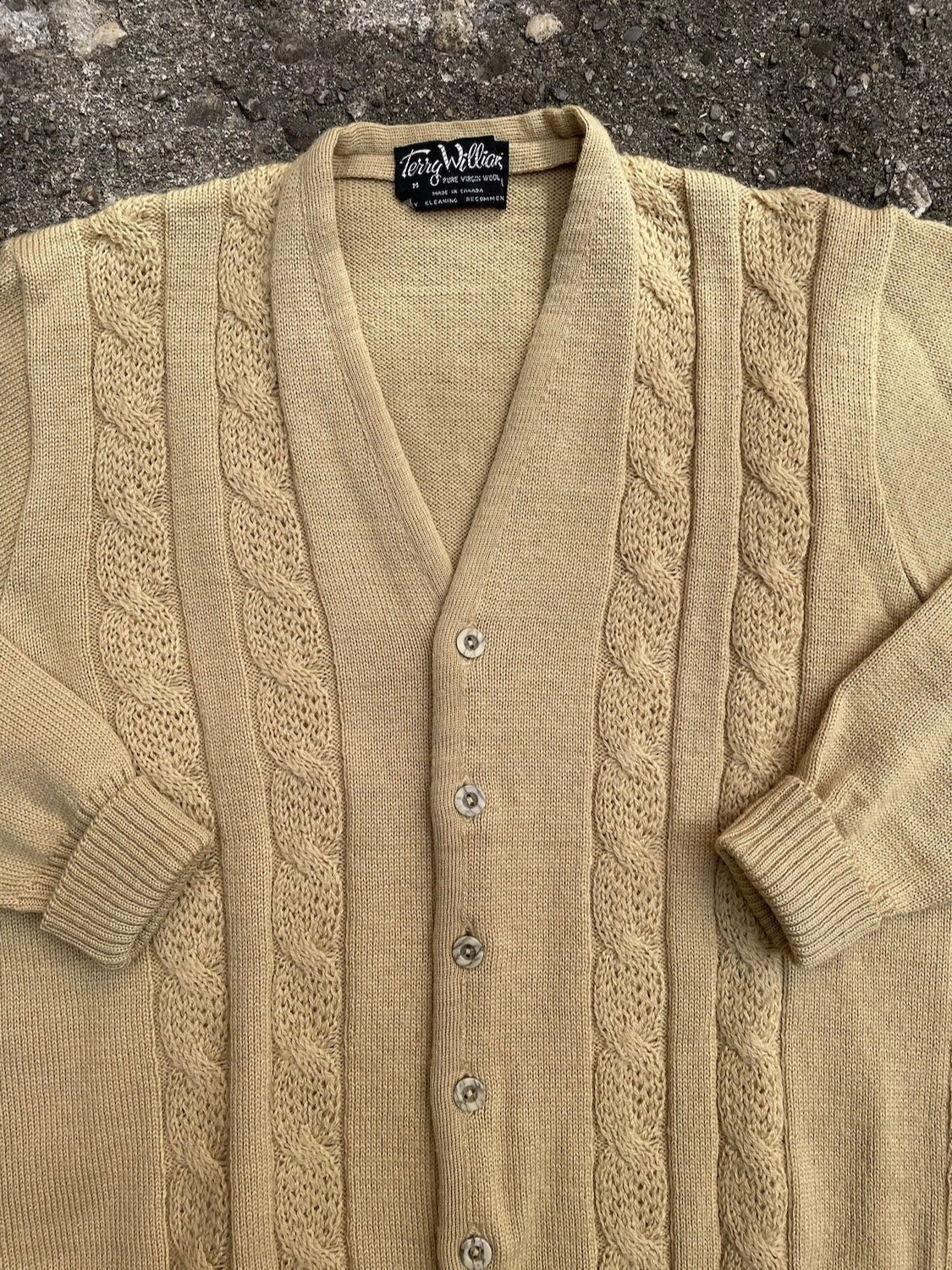 1960's/1970's Terry Williams Wool Knit Cardigan Sweater - M