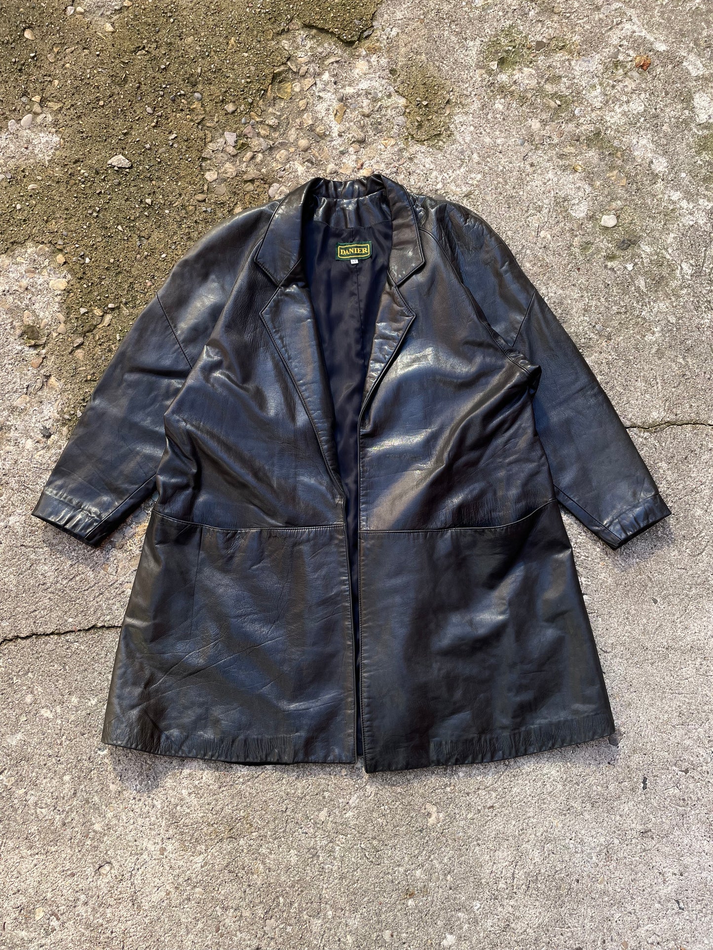 1990's Danier Leather Trench Coat - S