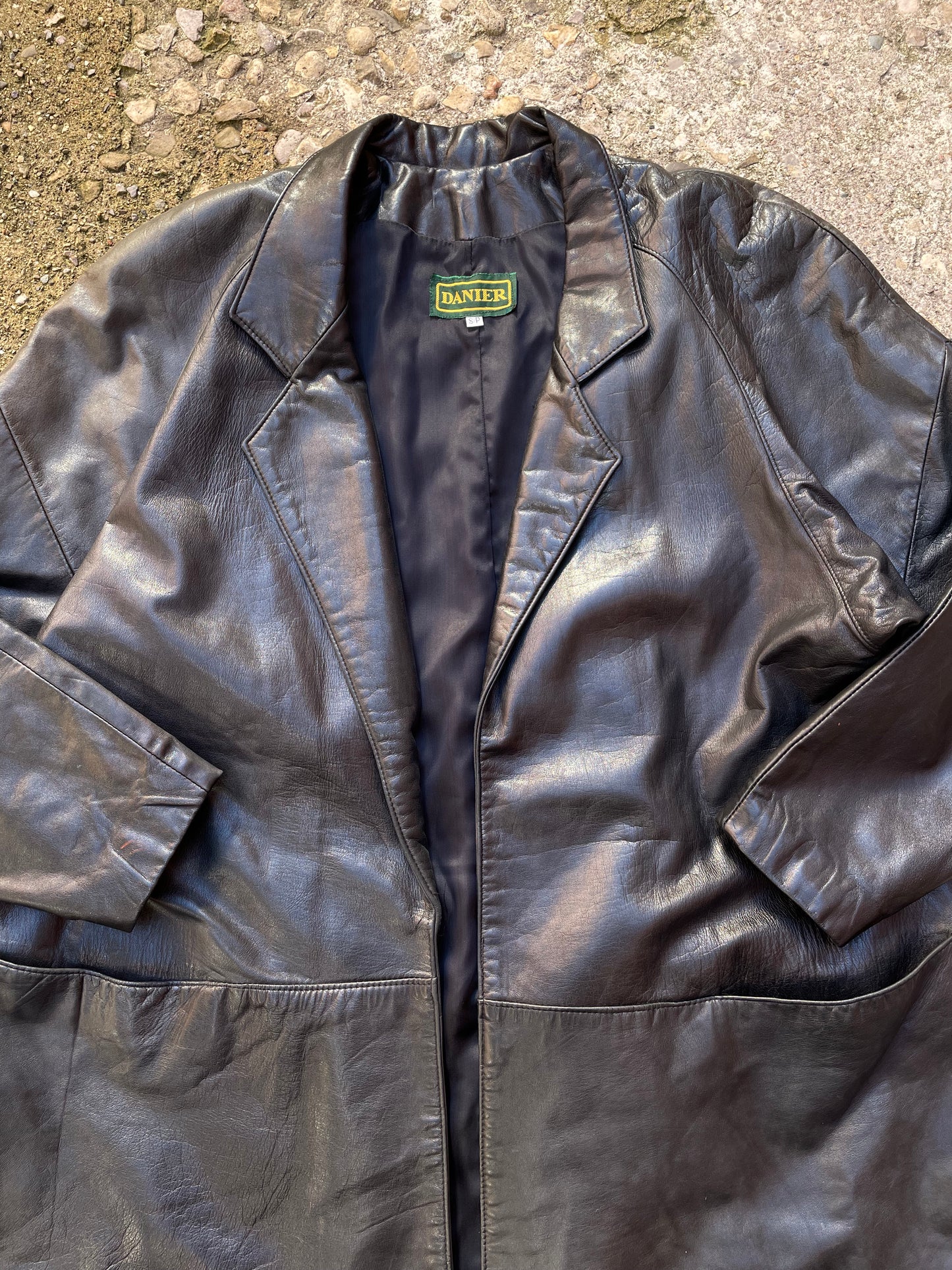 1990's Danier Leather Trench Coat - S