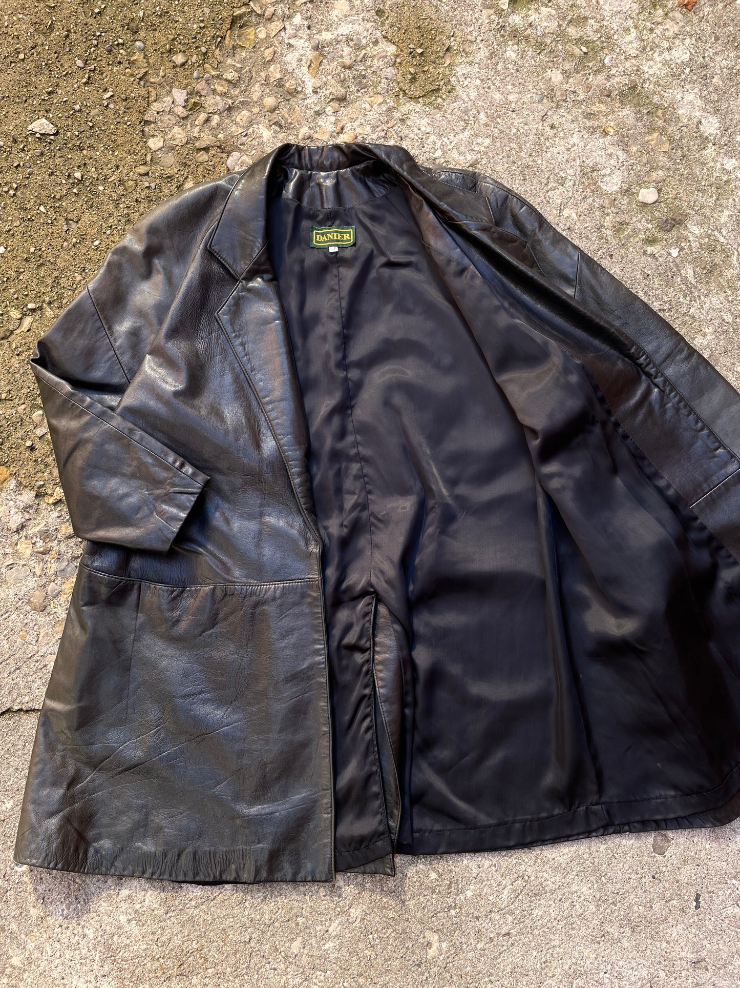 1990's Danier Leather Trench Coat - S