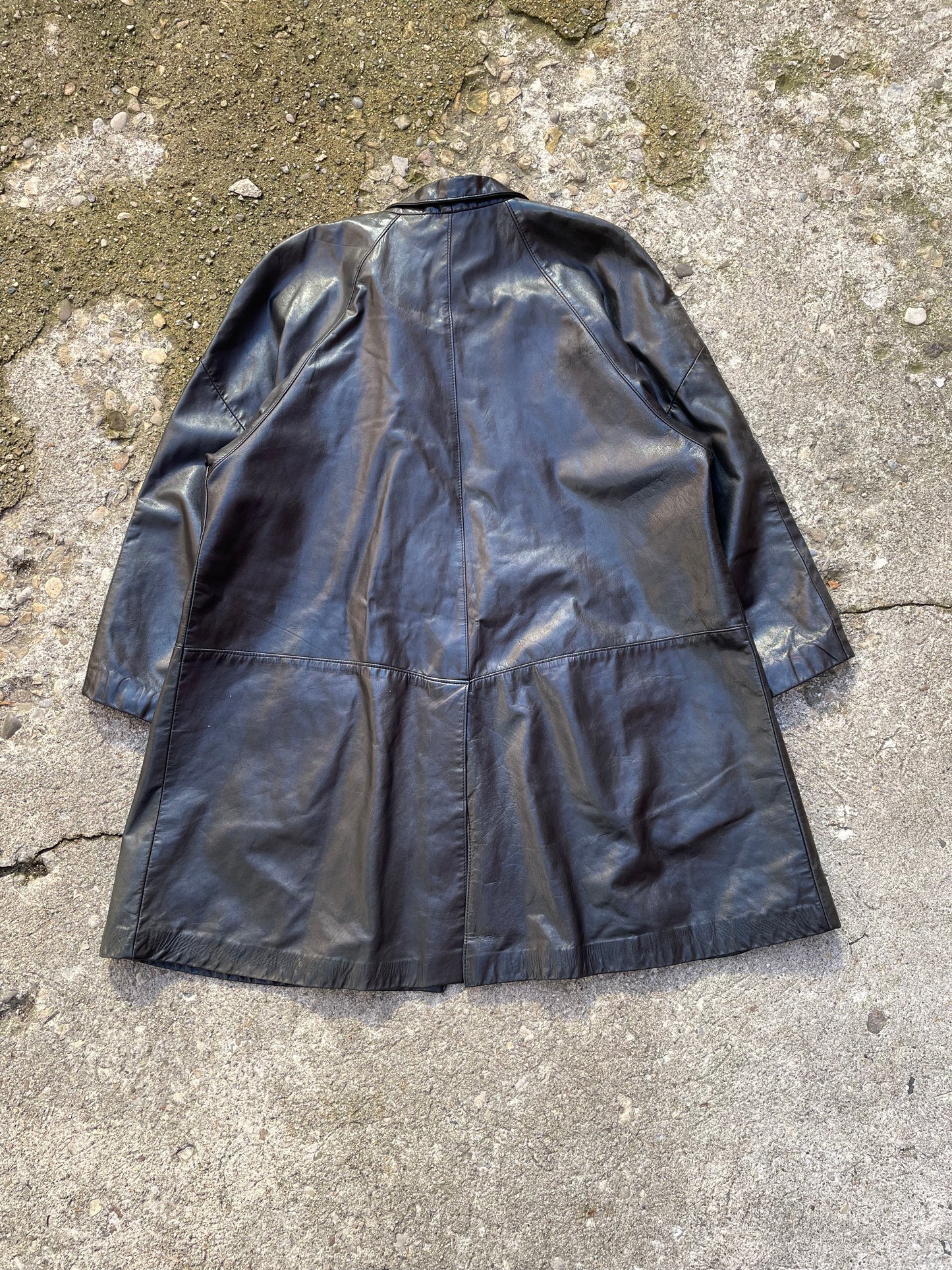 1990's Danier Leather Trench Coat - S