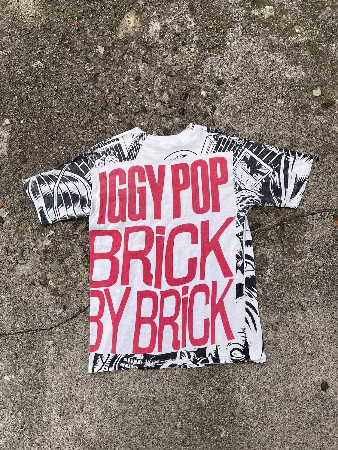 1990 Iggy Pop 'Brick by Brick' Band T-Shirt - L