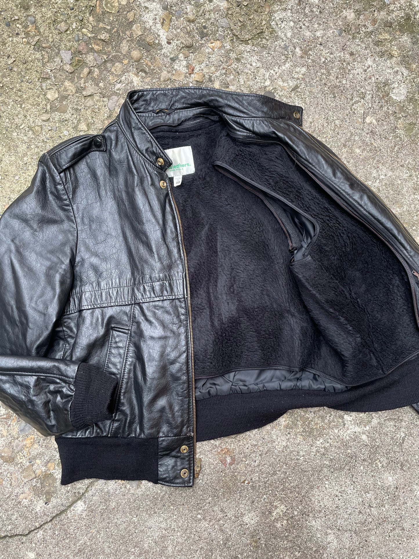 1970's/1980's Gino Leathers Leather Bomber Jacket - L