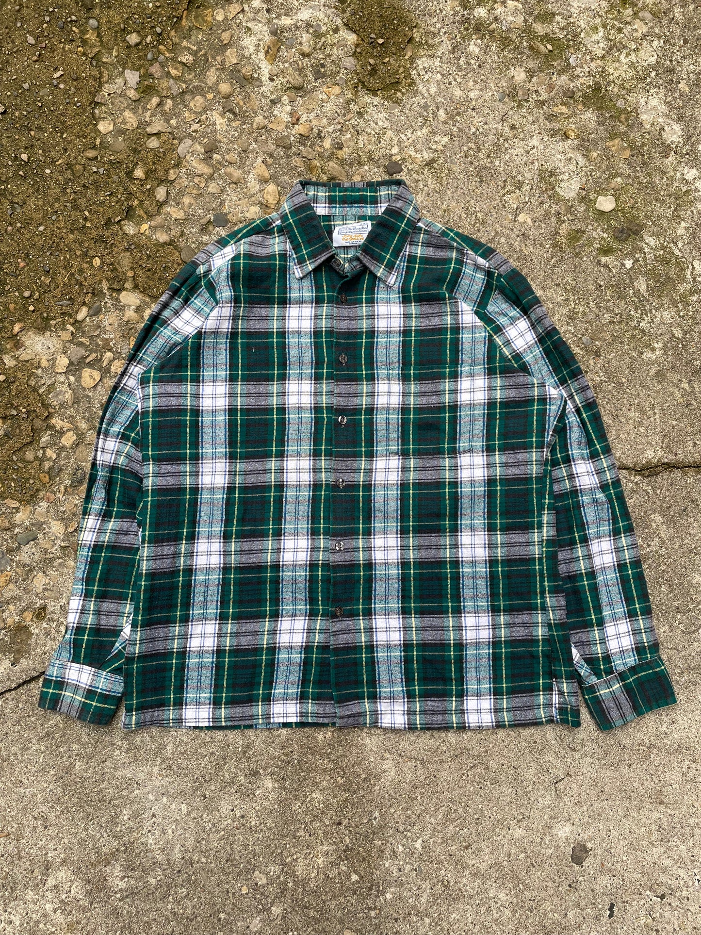 1970's Sears The Mens Store Plaid Flannel Shirt - L