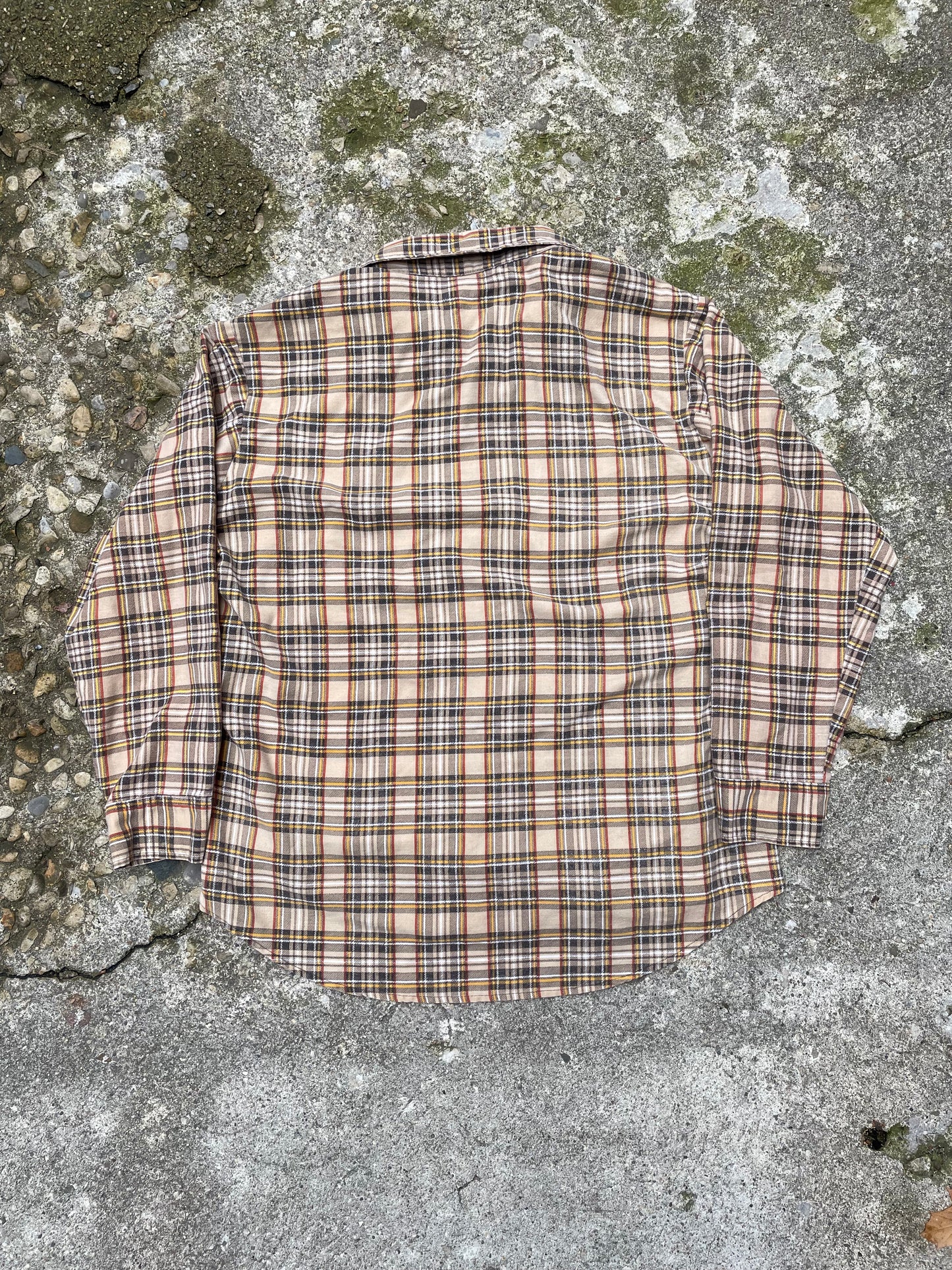 1970's Sears Wearmaster Plaid Cotton Flannel Shirt - XL