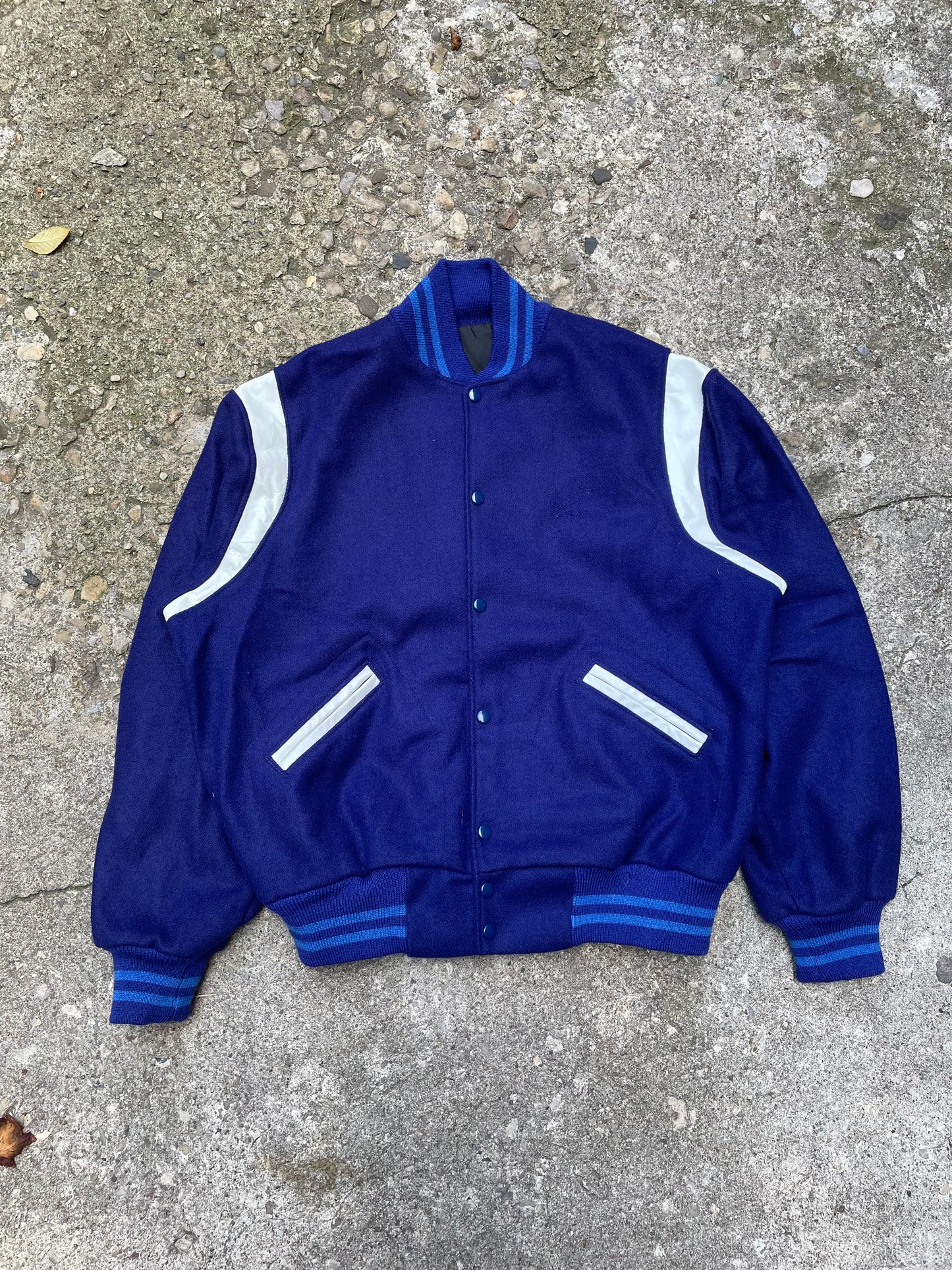 1980's Settlemier's Wool/Leather Varsity Jacket - XL