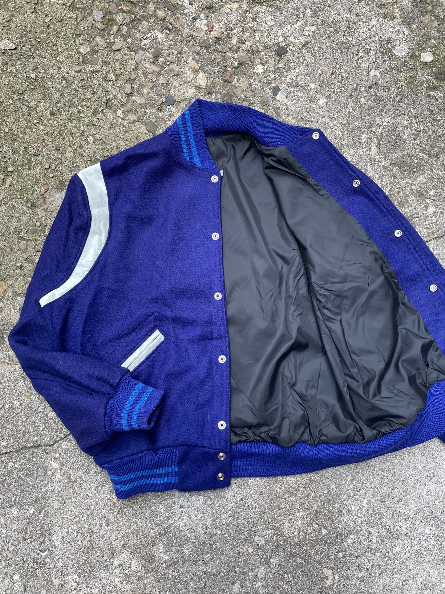 1980's Settlemier's Wool/Leather Varsity Jacket - XL