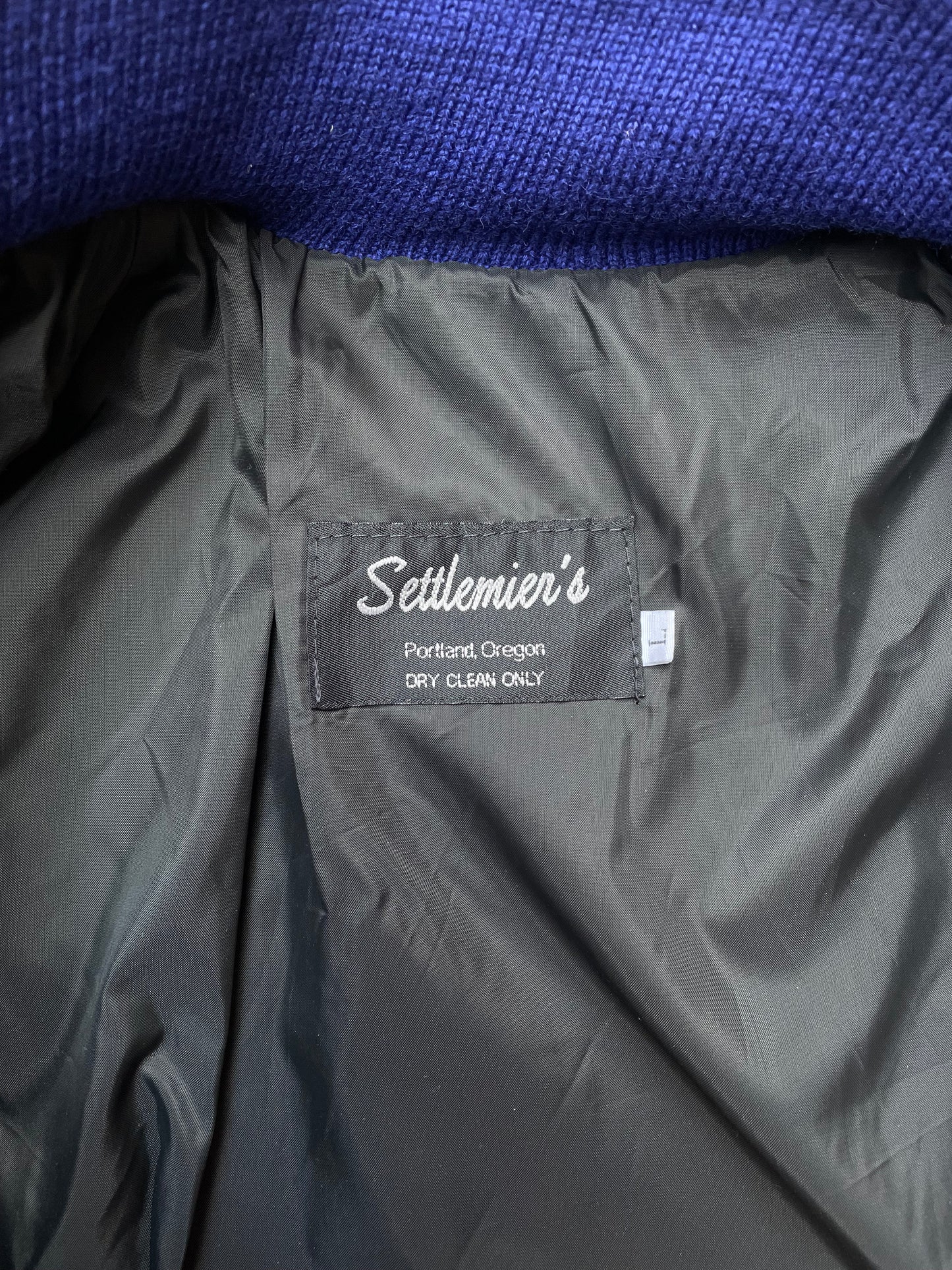 1980's Settlemier's Wool/Leather Varsity Jacket - XL