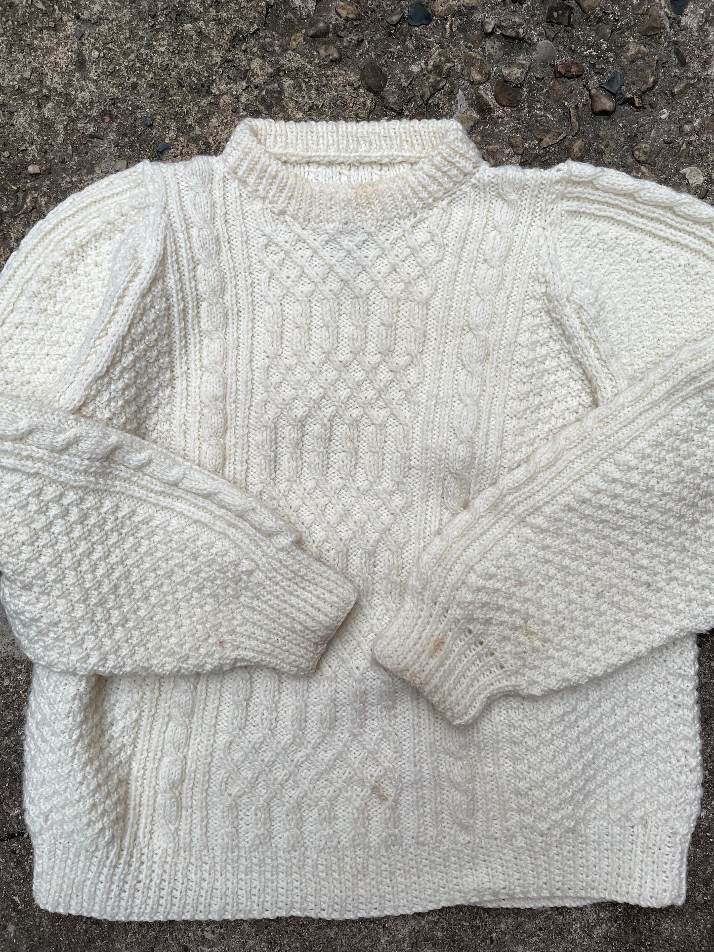 1970's/1980's Cable Knit Fisherman Sweater - L