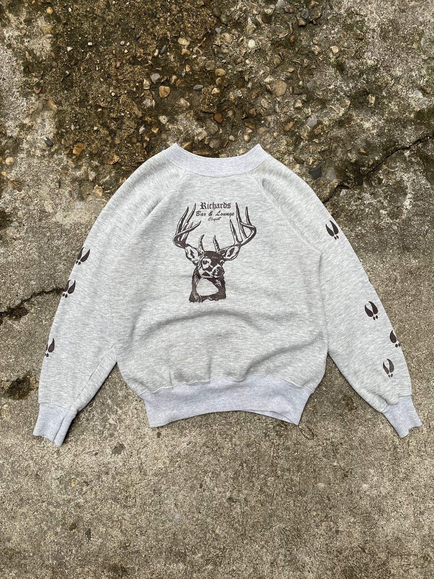 1970's/1980's Richards Bar & Lounge Deer Crewneck - M