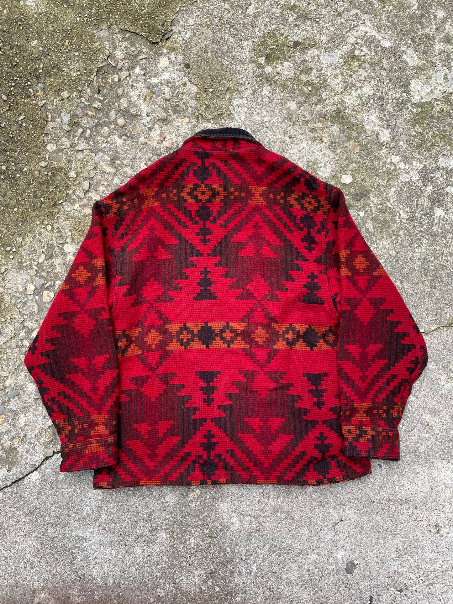 1990's Woolrich Aztec Patterned Wool Jacket - L