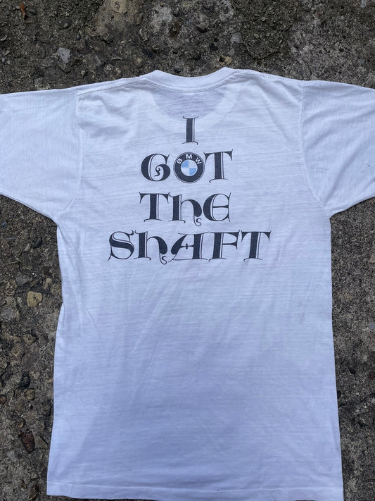 1980's 'I Got The Shaft' BMW T-Shirt - L