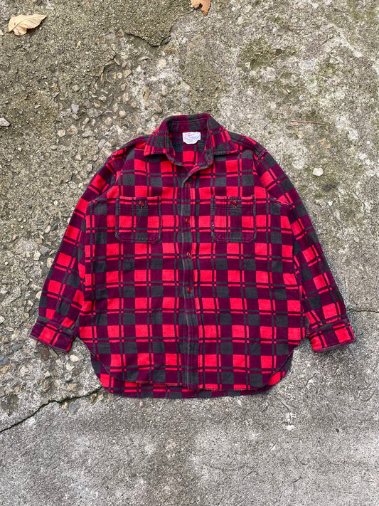 1970's Champion Heavy Cotton Plaid Flannel Shirt - M