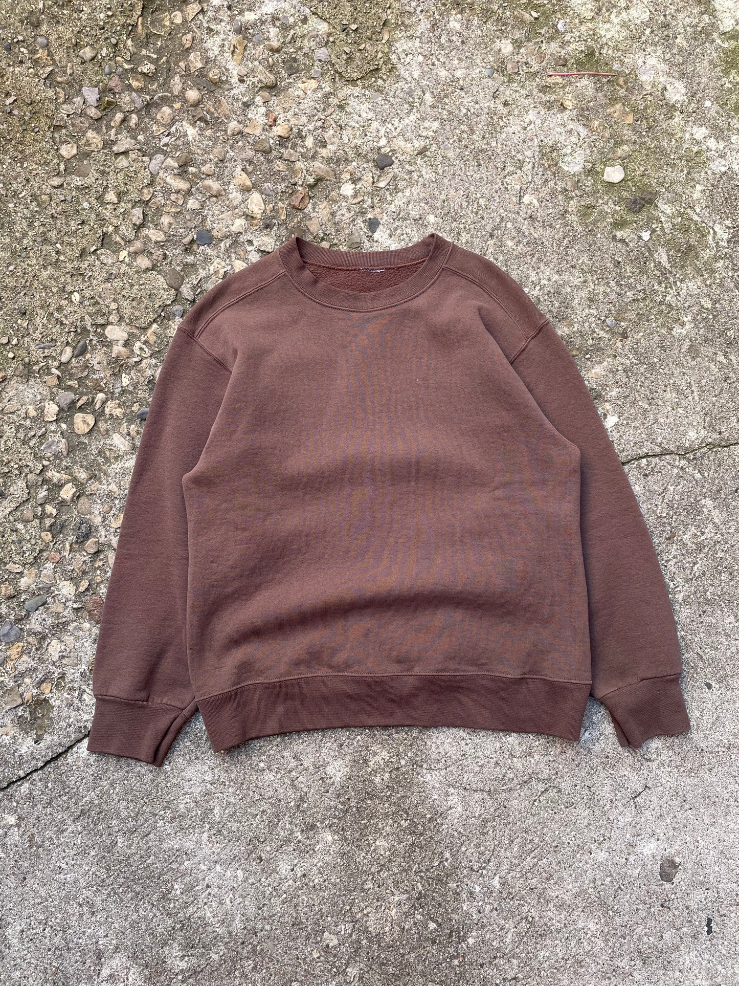 1990's Blank Brown Crewneck Sweatshirt - M