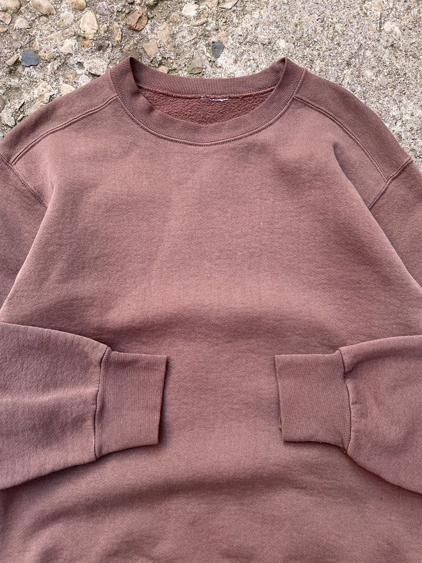 1990's Blank Brown Crewneck Sweatshirt - M