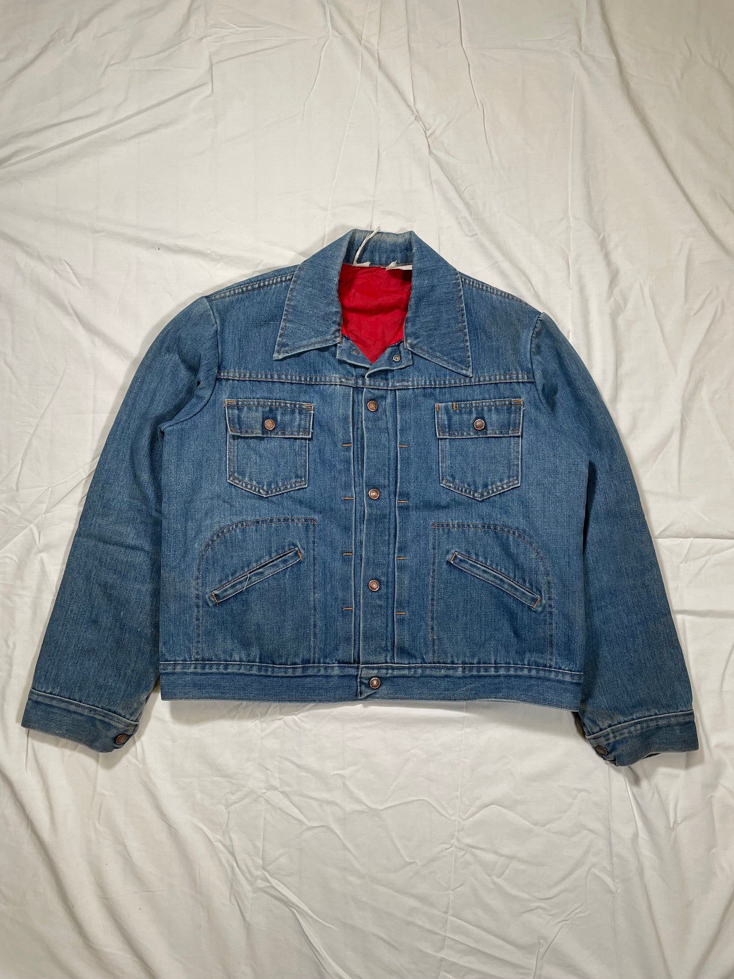 1960's/1970's Quilt Lined Denim Jacket - XL