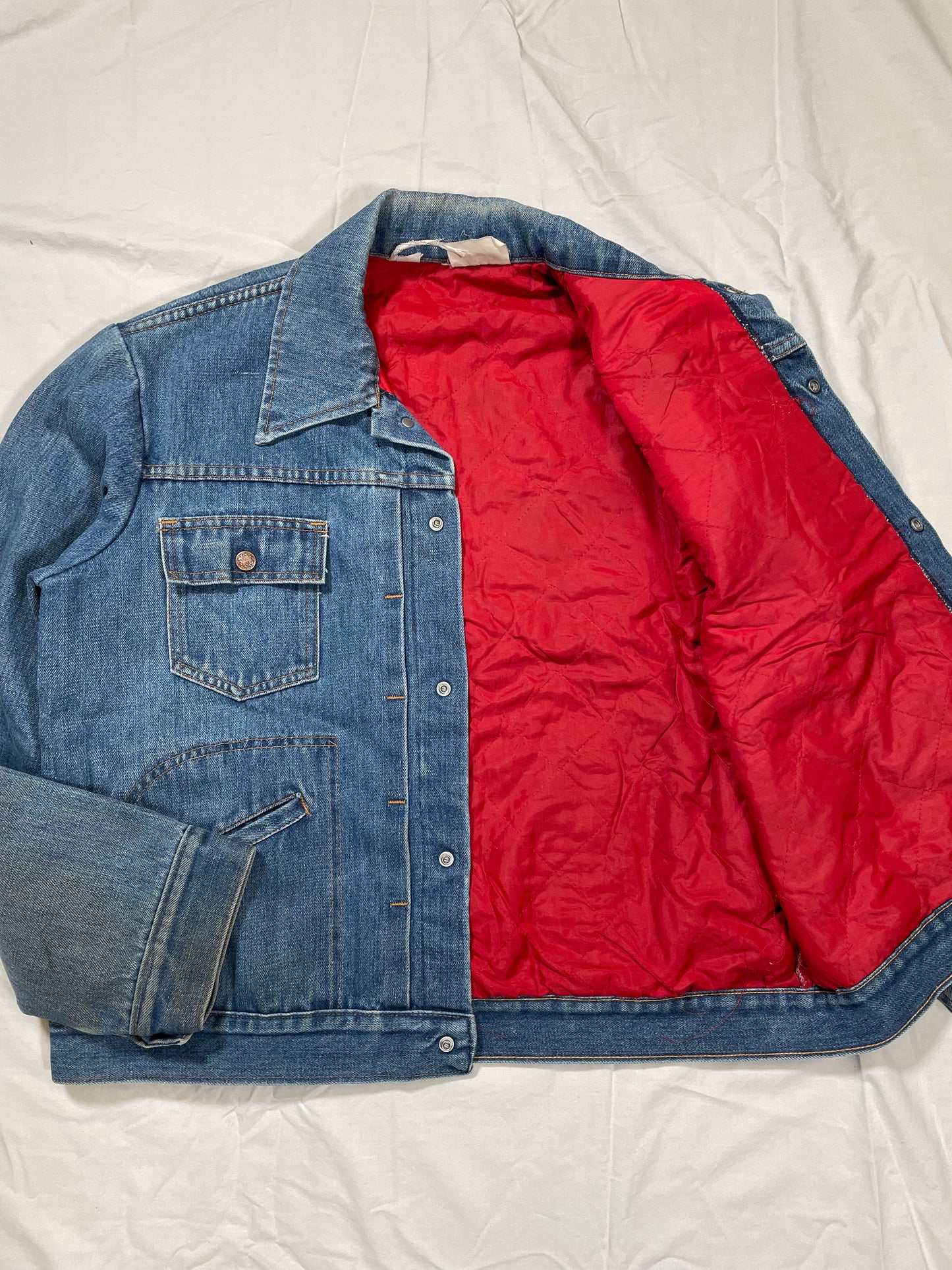 1960's/1970's Quilt Lined Denim Jacket - XL