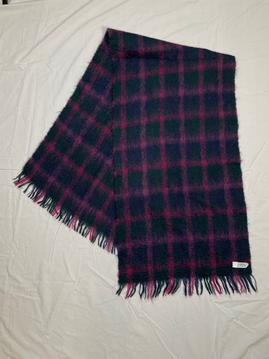 1980's/1990's Laura Ashley Plaid Mohair Scarf