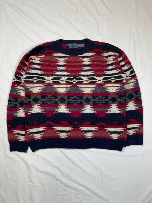 1980's/1990's Etchings Wool Patterned Knit Sweater - L