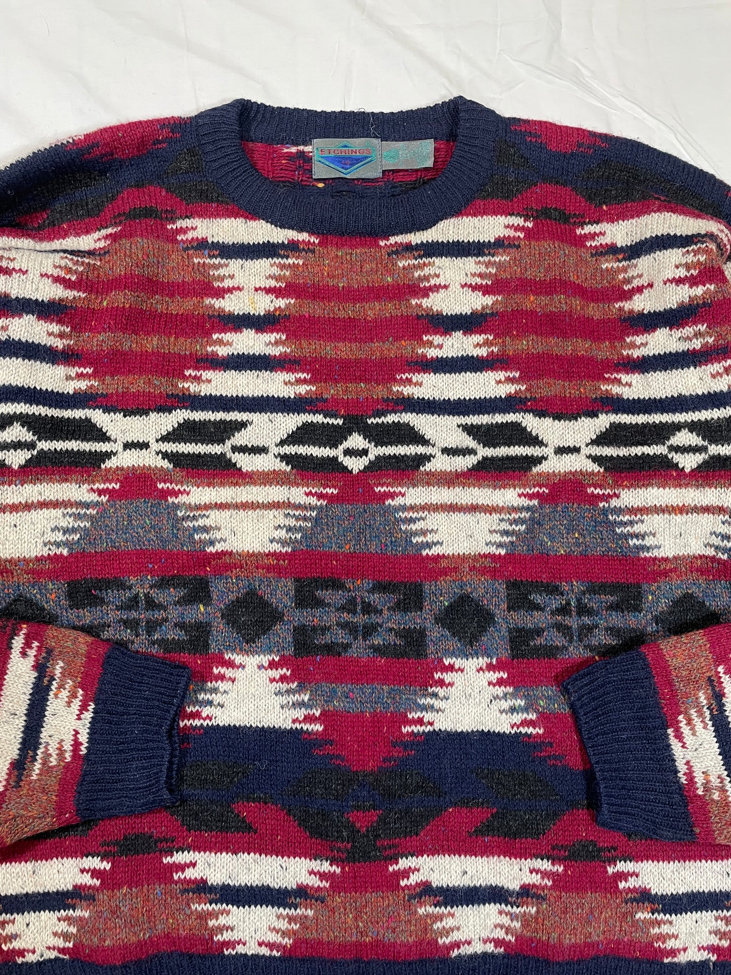 1980's/1990's Etchings Wool Patterned Knit Sweater - L