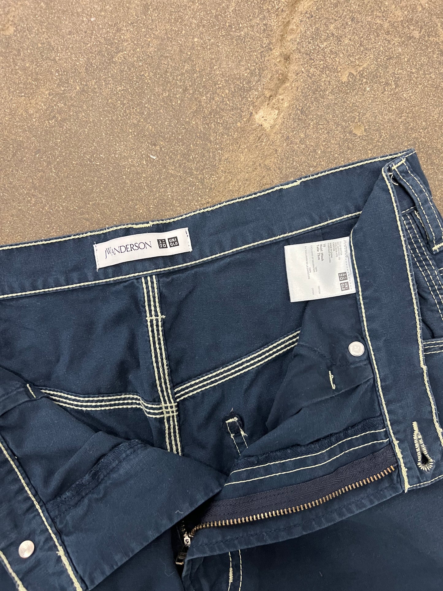 JW Anderson x Uniqlo Straight Leg Navy Trousers - 30