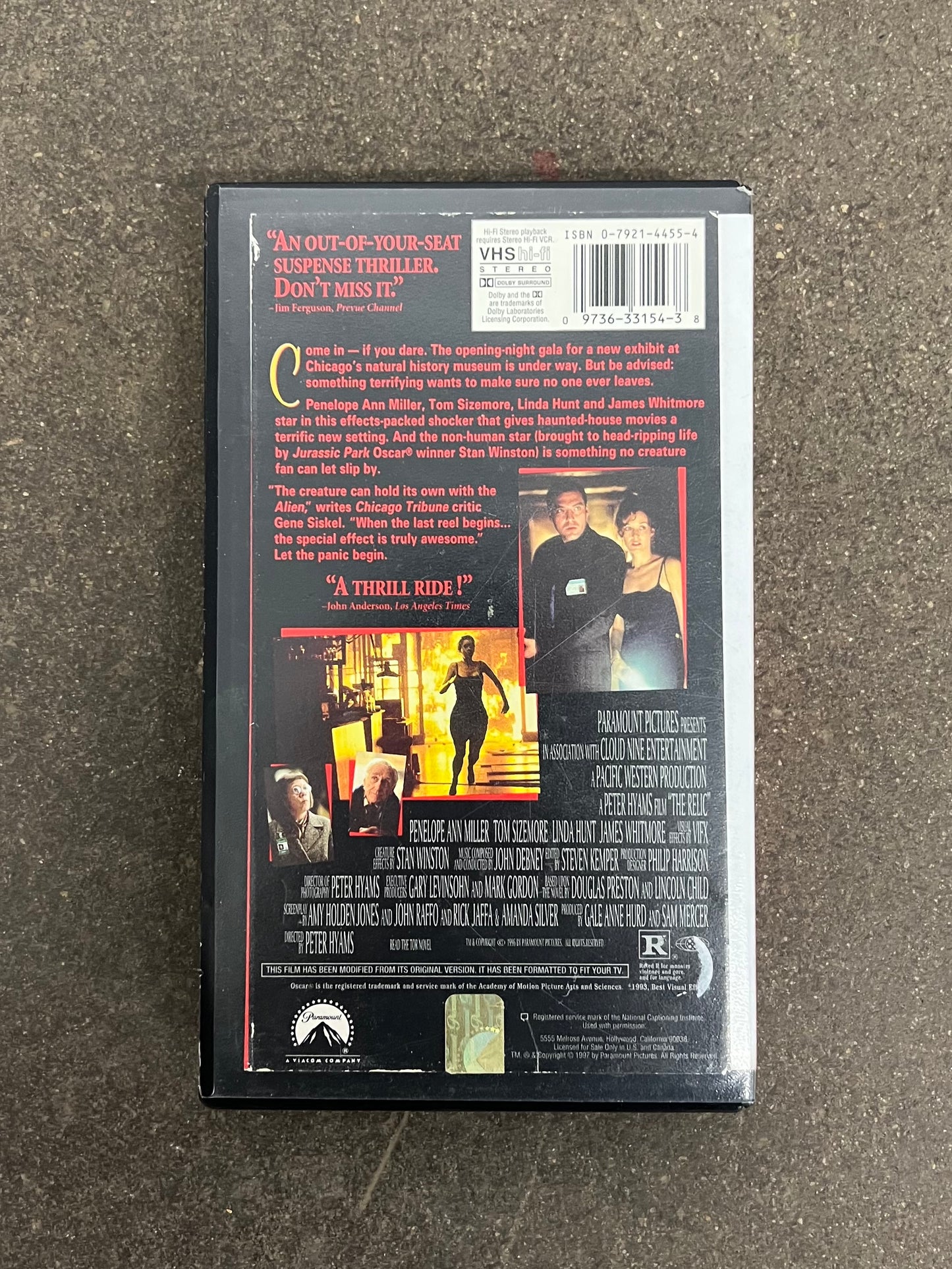 1997 The Relic VHS Tape