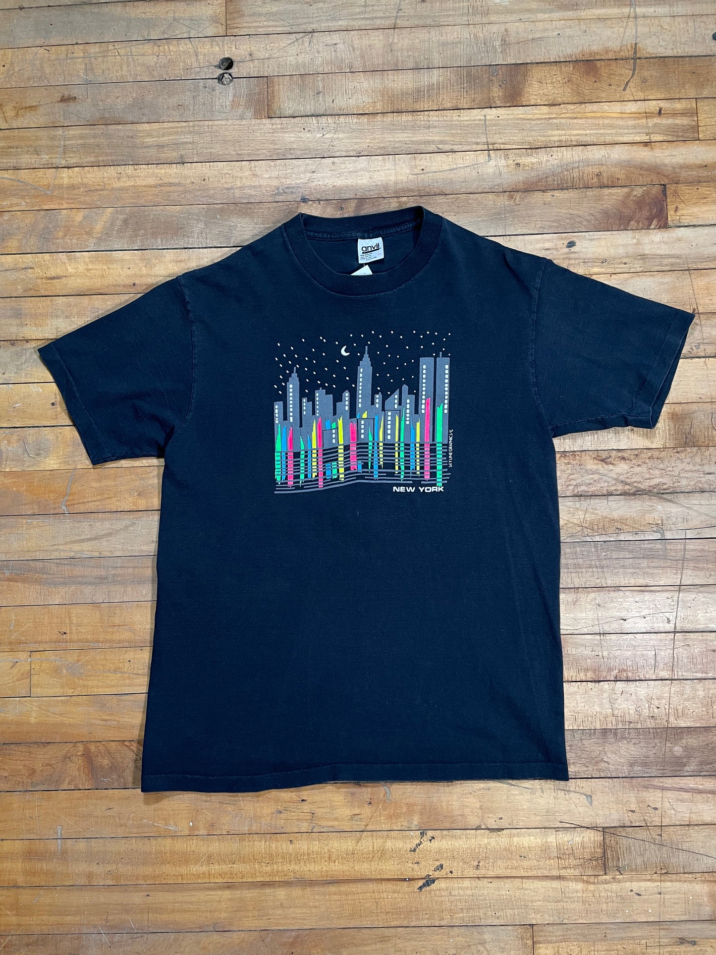 1990's New York Skyline T-Shirt - L