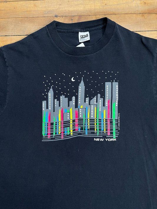 1990's New York Skyline T-Shirt - L