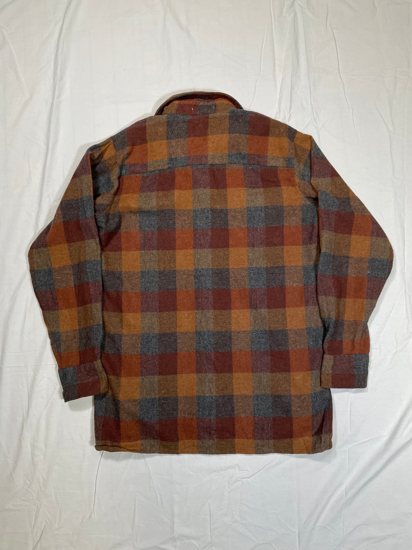 1980's Shelter Bay by Arrow Plaid Wool Flannel Button Up Shirt - XL