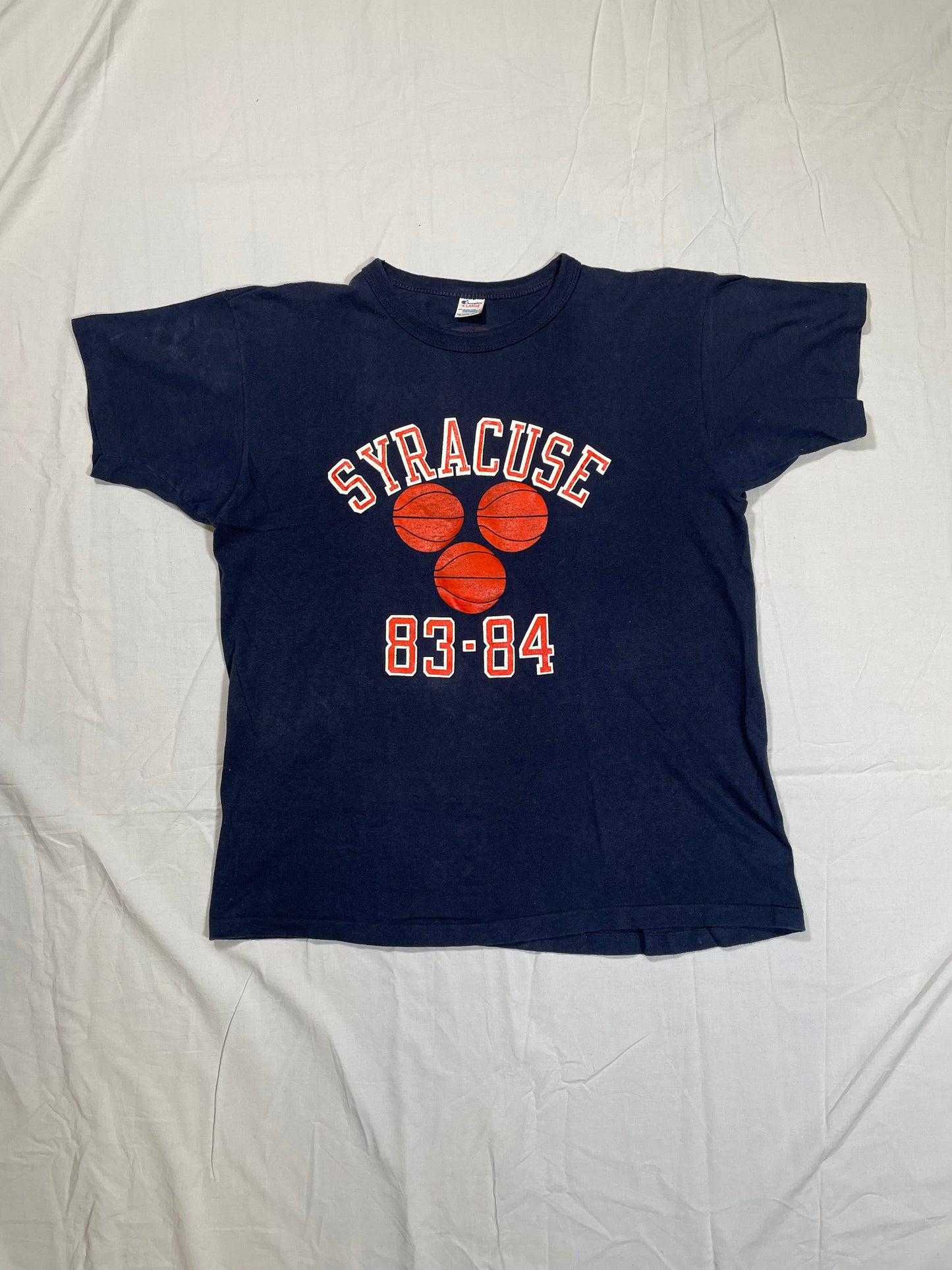 1983 Champion Syracuse Basketball Graphic T-Shirt - L