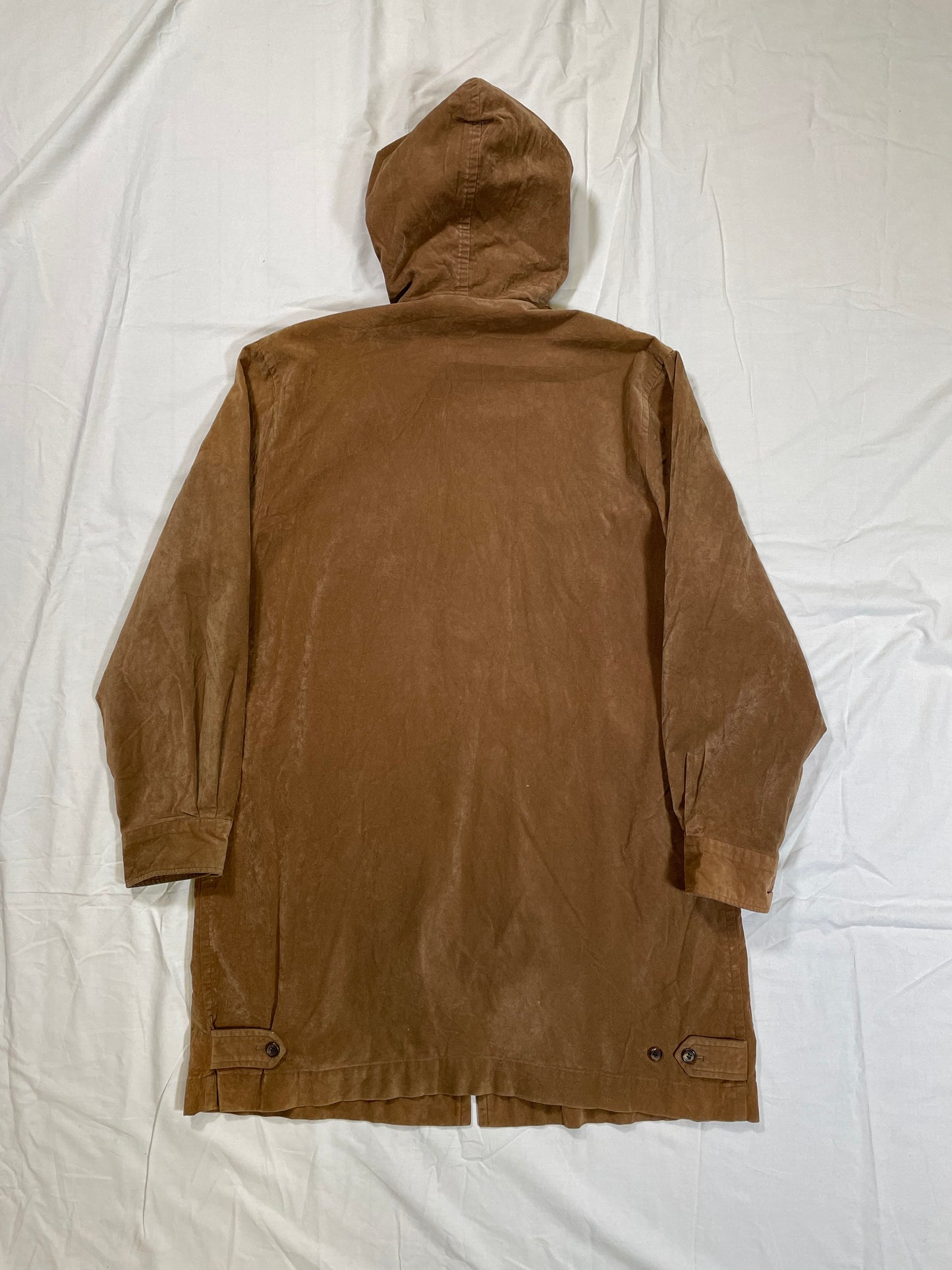 1995 Comme Des Garcons Shirt Suede Full Zip Hoodie Parka Jacket - L