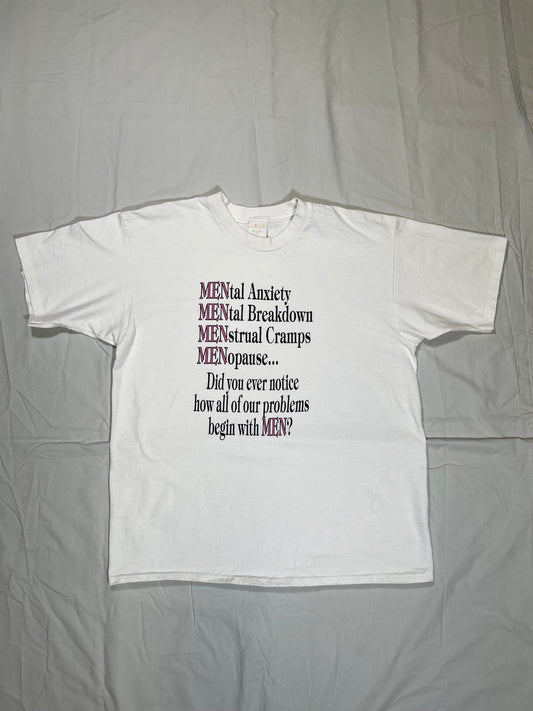 1990's 'Men' Funny Graphic T-Shirt - XL