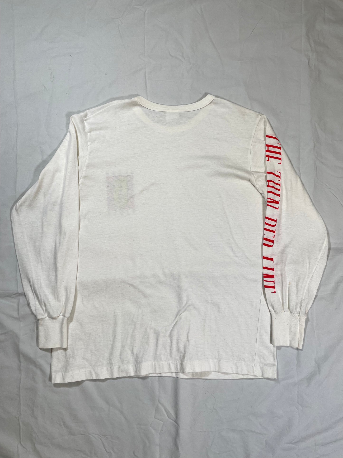 1986 Glass Tiger 'The Line Red Line' Album Band Long Sleeve T-Shirt - L