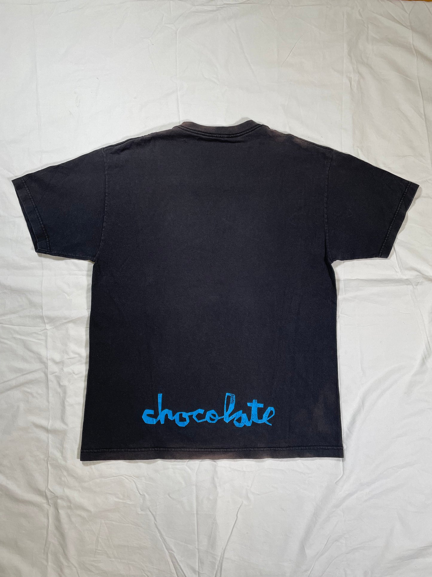 2000's Chocolate Skateboards Faded Graphic Logo T-Shirt - L