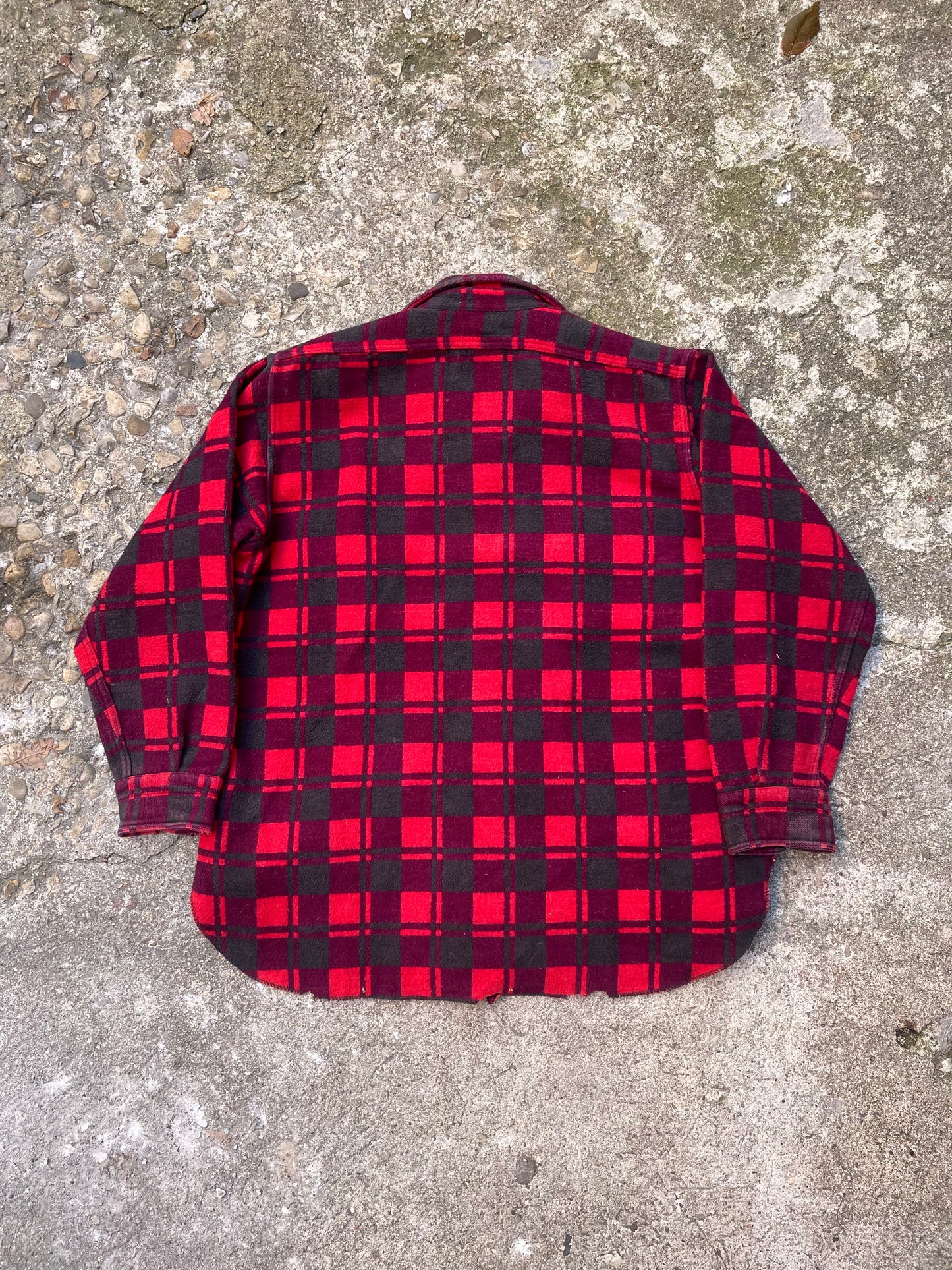 1970's Champion Cotton Plaid Flannel Button Up Shirt - L