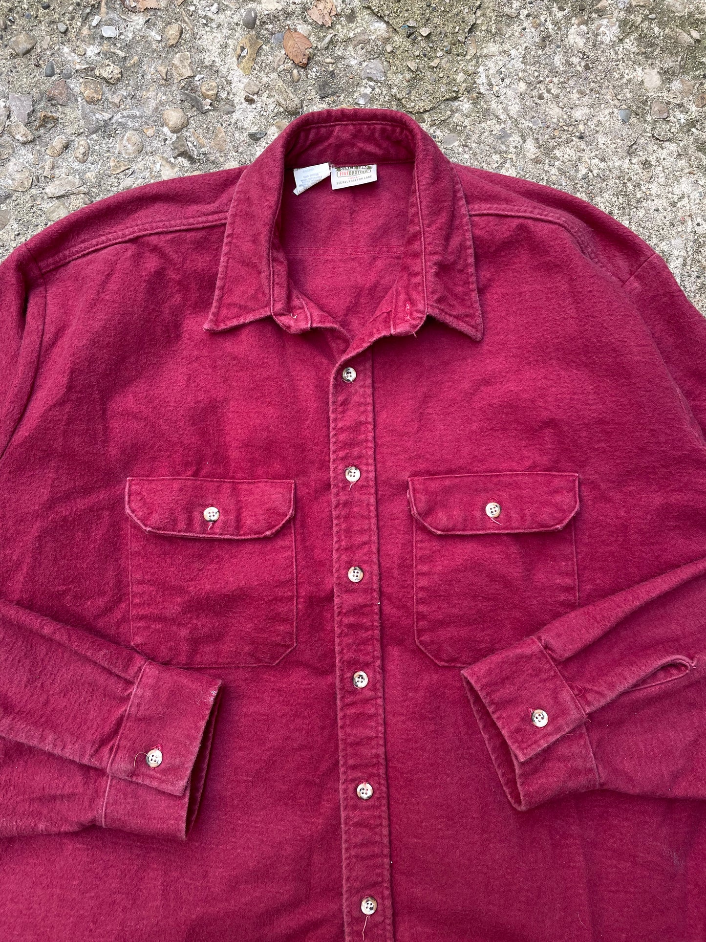 1990's Five Brother Cotton Chamois Flannel Shirt - XXL