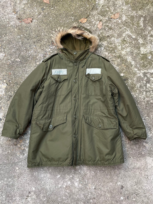 1973 Canadian Armed Forces ECW OG 107 Parka Coat - XL