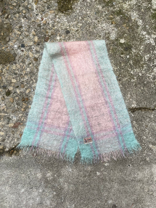 1970's Glen Cree Plaid Mohair Scarf