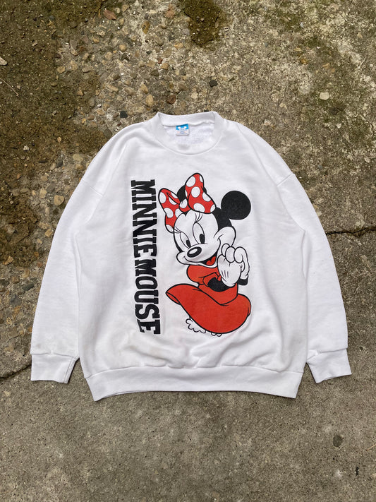 1980's/1990's Minnie Mouse Double Sided Graphic Crewneck Sweatshirt - XL