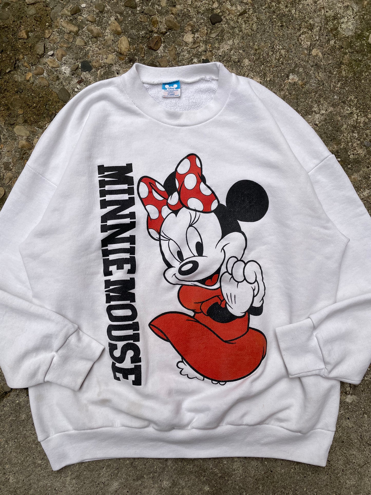 1980's/1990's Minnie Mouse Double Sided Graphic Crewneck Sweatshirt - XL