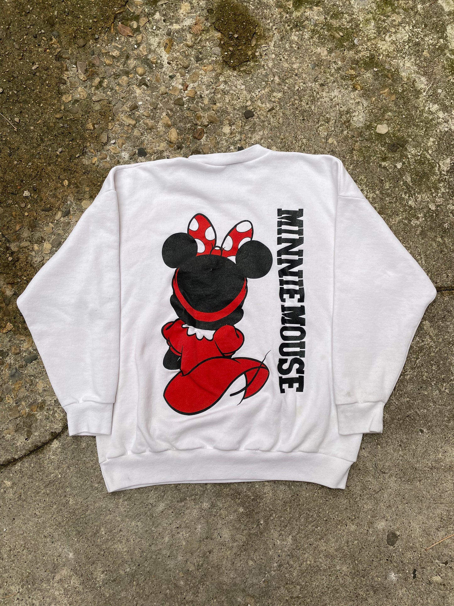 1980's/1990's Minnie Mouse Double Sided Graphic Crewneck Sweatshirt - XL