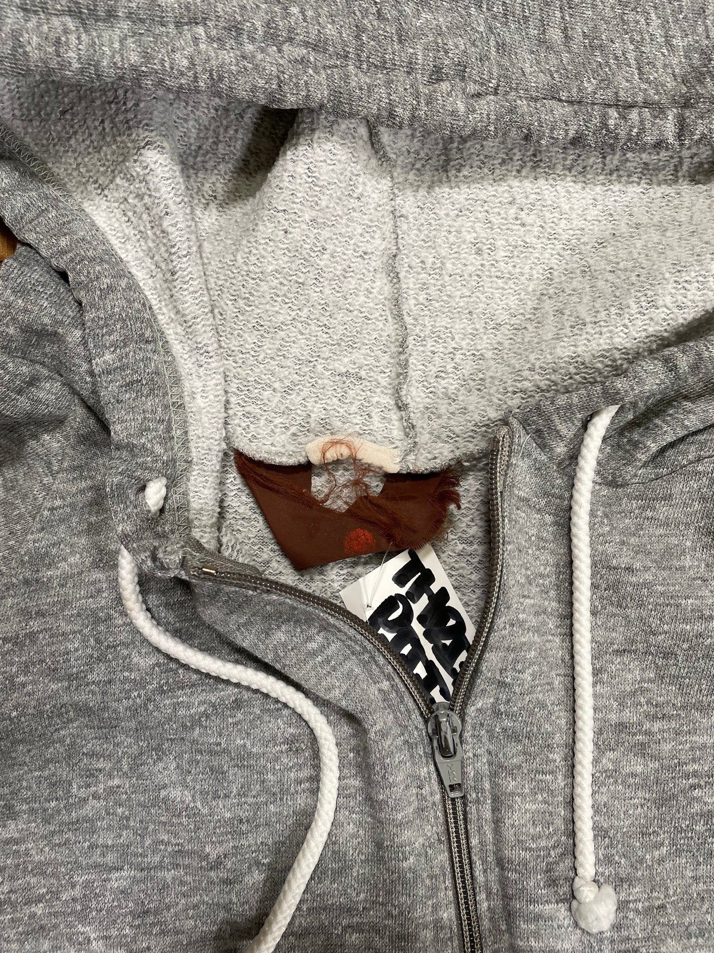 1970's/1980's Grey Zip Up Hoodie - L